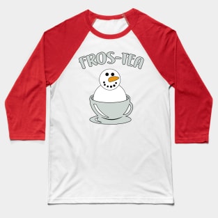 Fros-Tea Funny Snowman Christmas Winter Meme Baseball T-Shirt